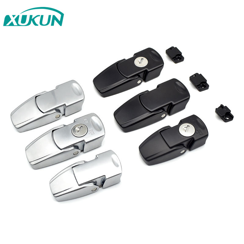 XK723-7V-1BS Cabinet Black Coated Metal Hasp Latch DK604 Security Toggle Lock With Two Keys