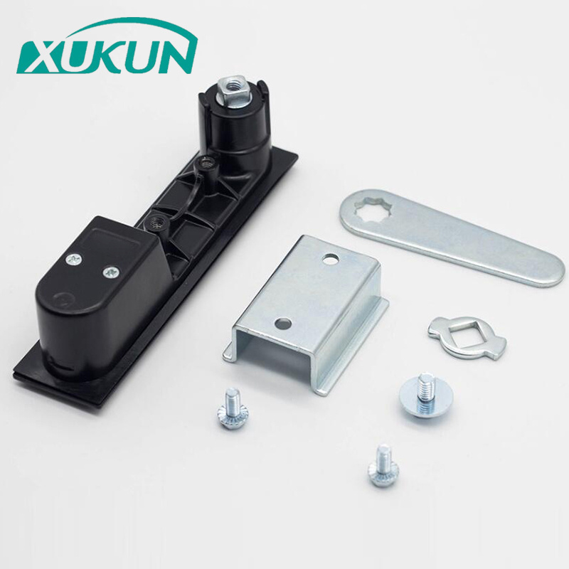 XK136-142B-XX Zinc Alloy black electrical turn cabinet door panel rotated  recessed pull handle lock