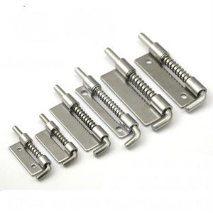 XK1009-60 Spring Loaded Metal Security Barrel Bolt Latch Silver Tone Spring Latches Door Cabinet Hinges Hardware