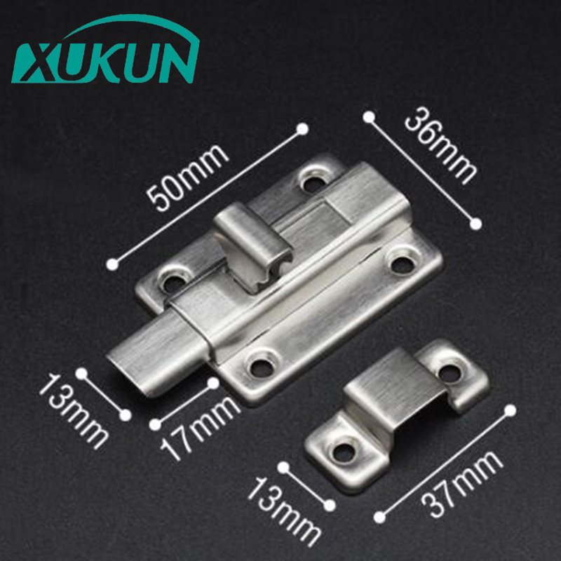 XK1002 Stainless steel thickened bathroom door buckle left and right latch lock anti-theft wooden door latch lock