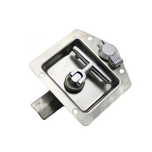 XK126-3 90 degree rotation truck door folding stainless steel toggle hasp T-shaped handle locking lever latch panel lock