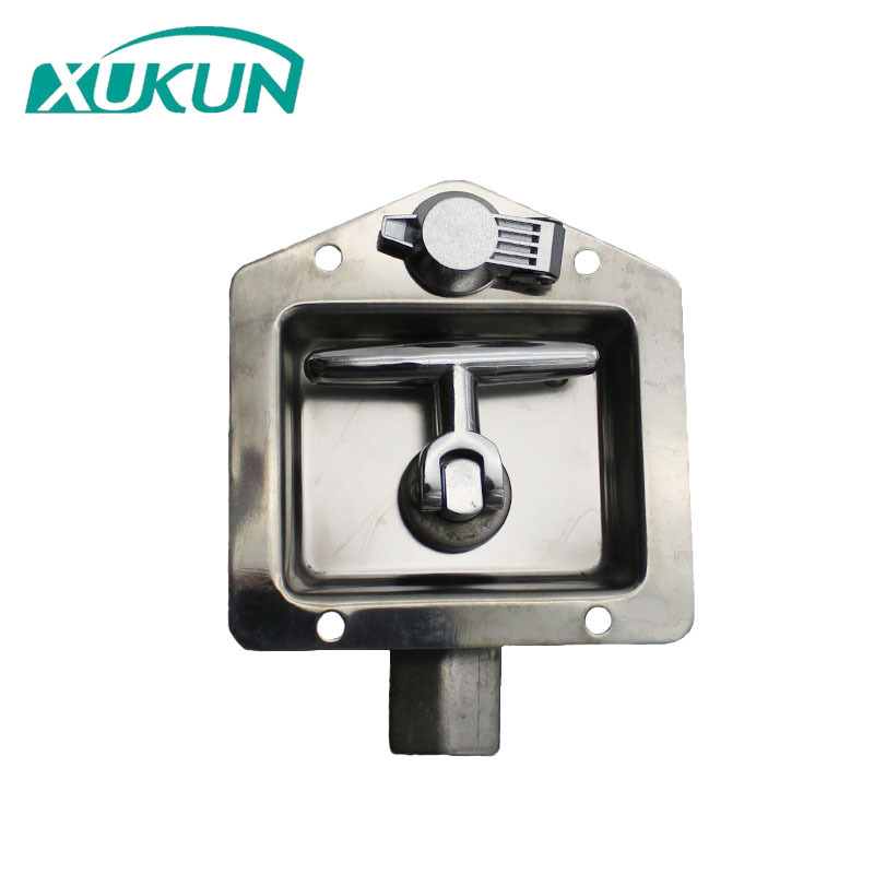 XK126-3 90 degree rotation truck door folding stainless steel toggle hasp T-shaped handle locking lever latch panel lock