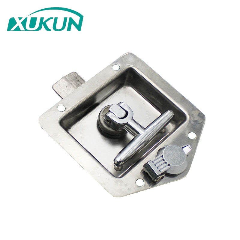 XK126-3 90 degree rotation truck door folding stainless steel toggle hasp T-shaped handle locking lever latch panel lock