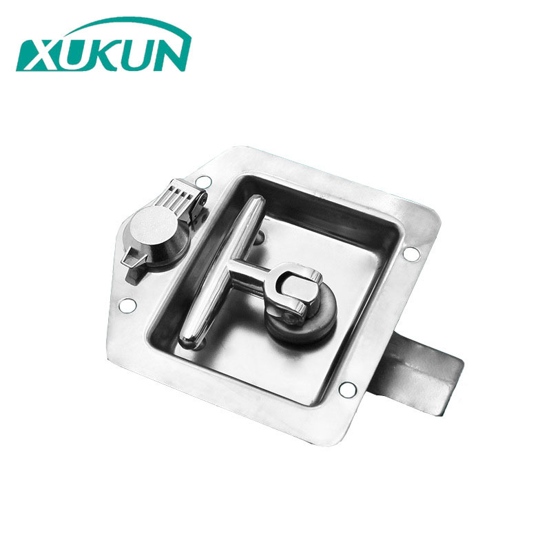 XK126-3 90 degree rotation truck door folding stainless steel toggle hasp T-shaped handle locking lever latch panel lock