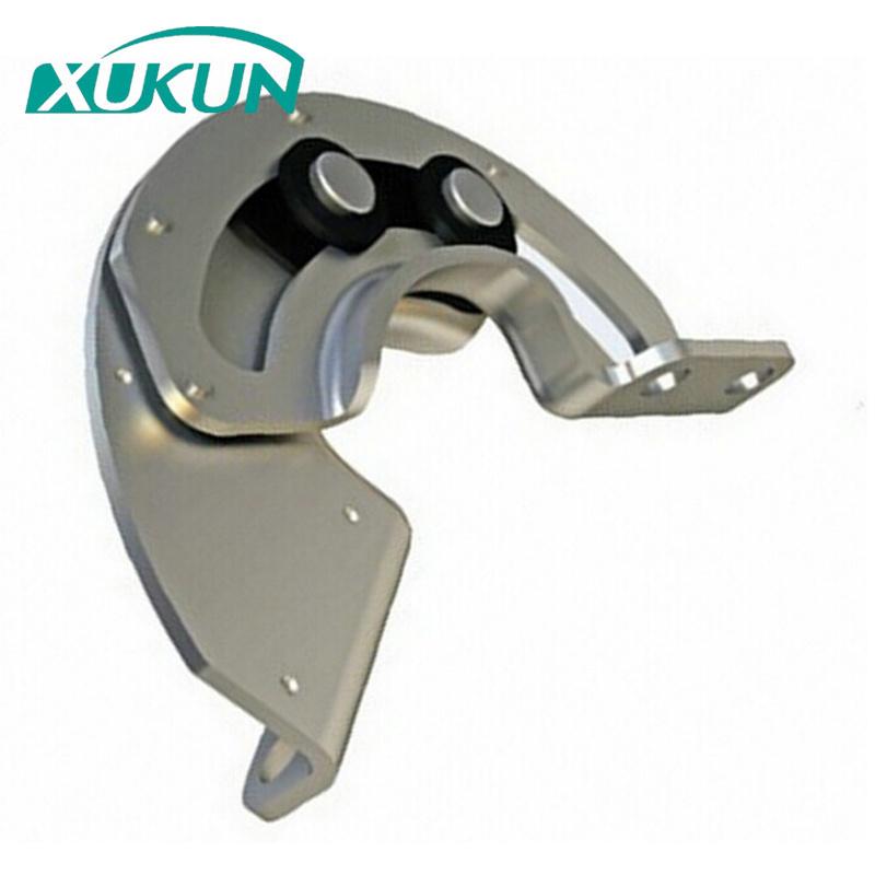 XK553-304 Semi-circular stainless steel sliding hinge 90 degree revolving door hinge with hidden mounting limit hinge R6