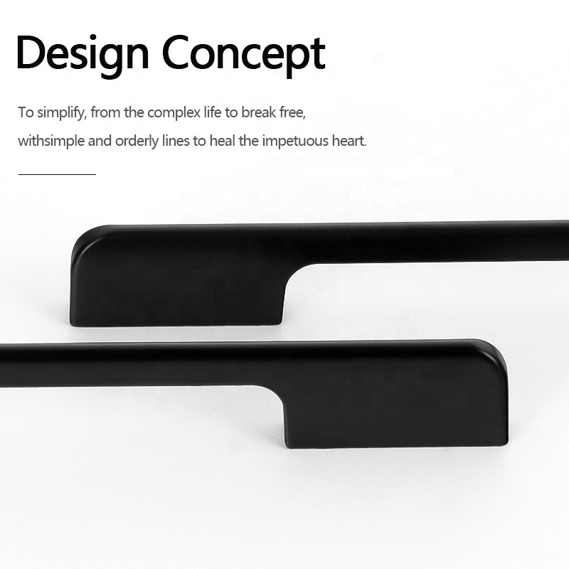 Matte Black Drawers Pulls Modern Cabinet Pulls,Aluminum Alloy Kitchen Drawer Pulls,Dresser Pulls Cabinet Handles