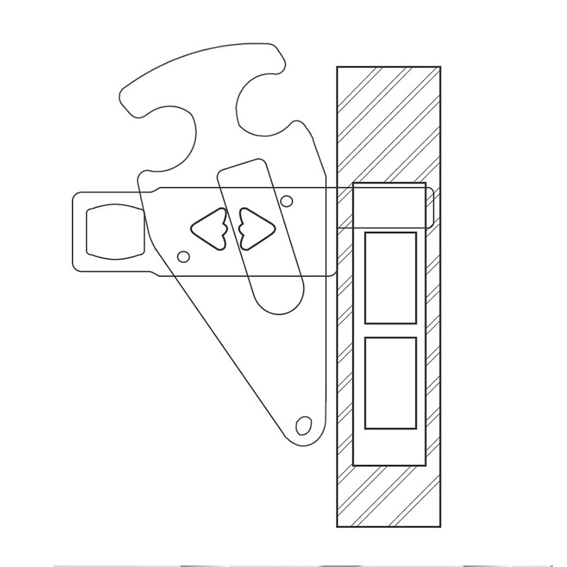 Plastic Portable lock Hotel Door Locks for Travelers Portable Door Lock for Travel Universal L-Shaped