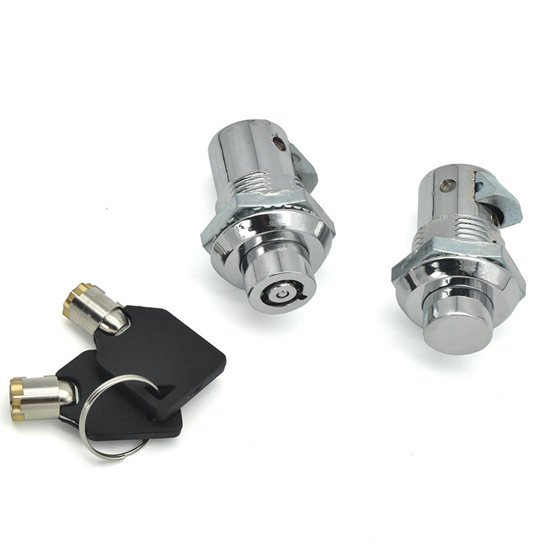 Key Operated Zinc Alloy Cylinder Press Cam Lock Metal Marble Lock for Door Unlocking with Durable Brass Key