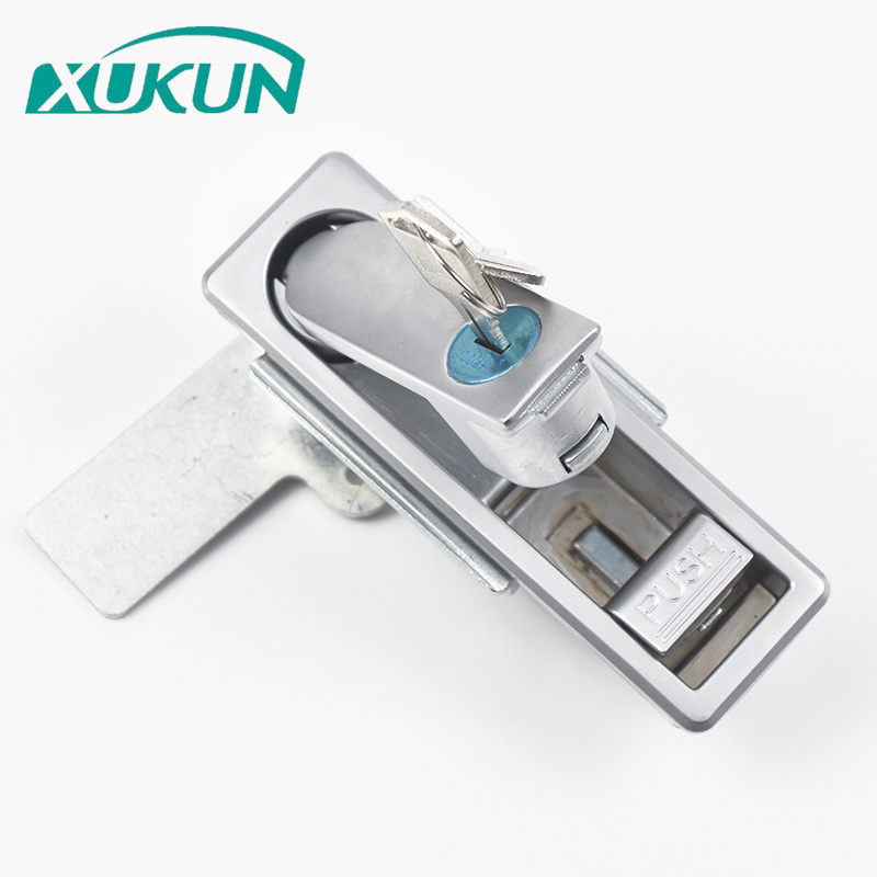 xk154-150  flat door swing handle lock equipment button cabinet metal panel lock swing handle for padlock