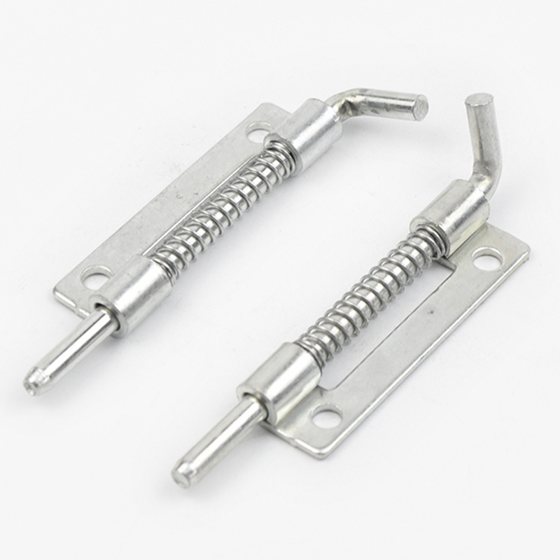 XK1009-60 Spring Loaded Metal Security Barrel Bolt Latch Silver Tone Spring Latches Door Cabinet Hinges Hardware