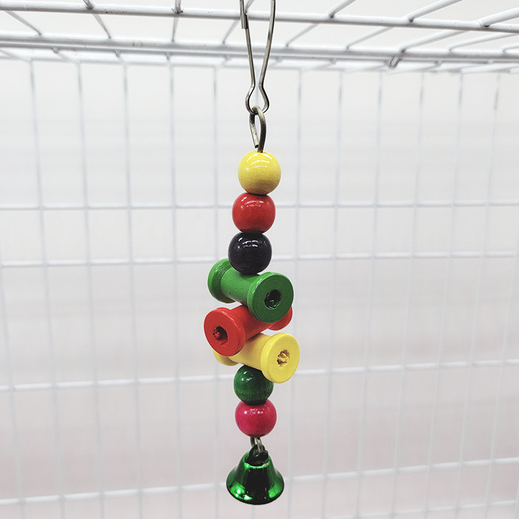 Parrot Chew Toys Swing Colorful Bells Chandelier Bird Hanging Toy