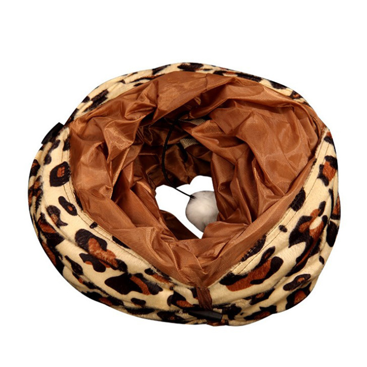 Cat Tunnel Connectable Crinkle Tube Indoor Outdoor Hideaway Toy for Kitty Bunny and Puppy Leopard