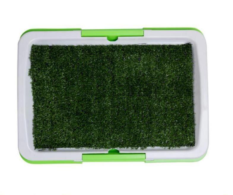 Indoor Potty Training Pet Supply 3 Layers Large Simulation Grass Lawn Pet Toilet Pad Mat Dog Toilet Tray