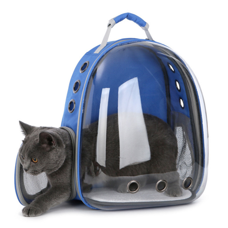 Portable transparent breathable waterproof cute travel cat pet backpack carrier for cats