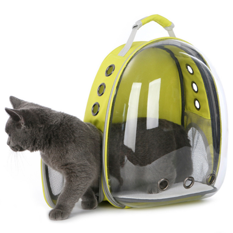 Panoramic side opening transparent pet backpack, outdoor portable shoulder pet carrier bag ,cat bag dog bag pet space capsule