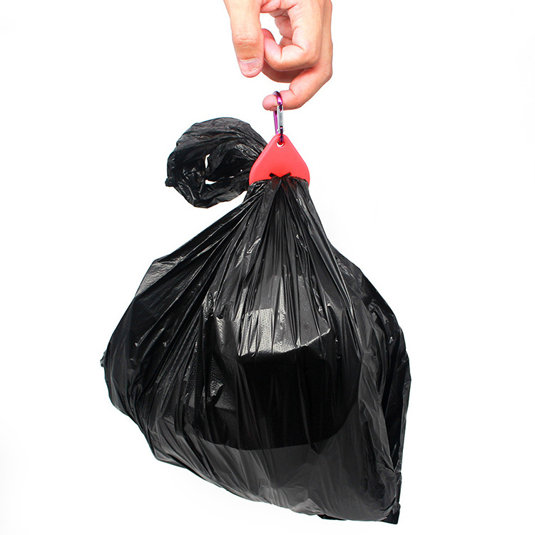 Hands Free Clip Rubber Logo PVC Dog Waste Poo Bag Carrier Dog Poop Waste Bag Holder Carrier