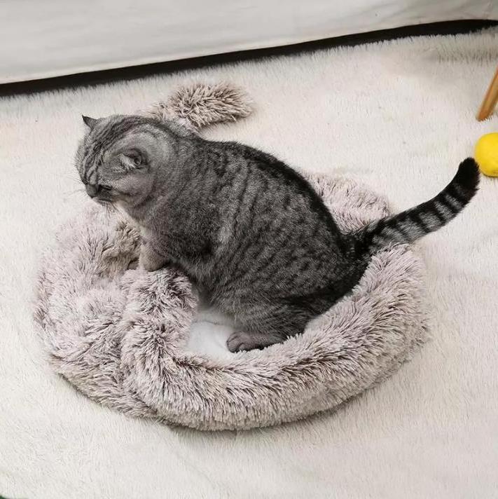 Cat Supplies Warm Cat Dog Sleeping Bag Plush Winter Pet Bed Soft Washable Bed For Cats