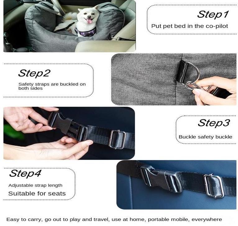 Pet car out travel dog portable car seat dog car seat for pet travel with waterproof pad