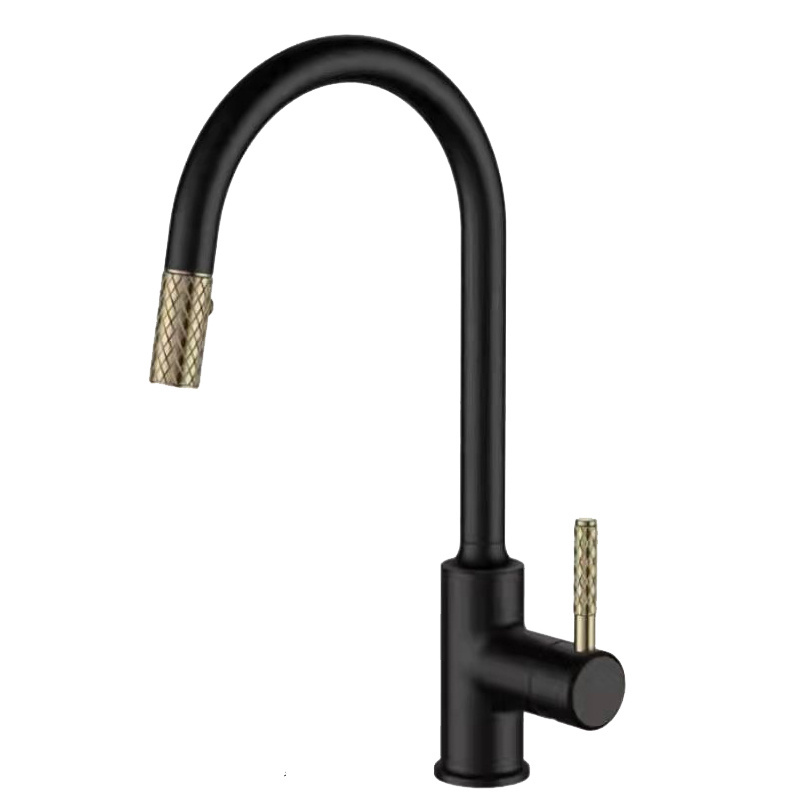 brass bridge pull down kitchen faucet  pull out hot&cold hot kitchen faucet