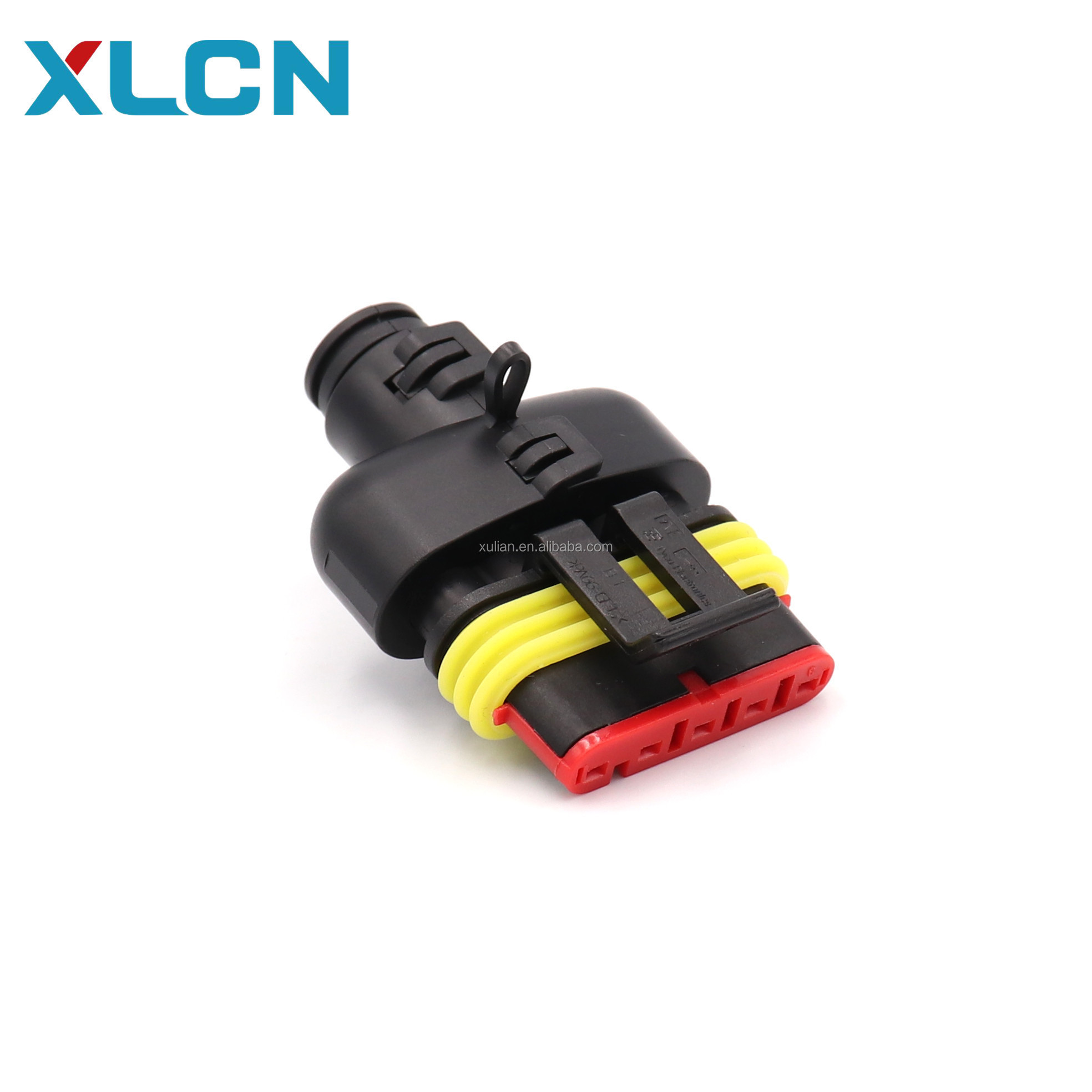 Tyco/Amp equivalent female 5 pin auto PA66 GF13 cable connectors car plastic plug5-hole 282089-1