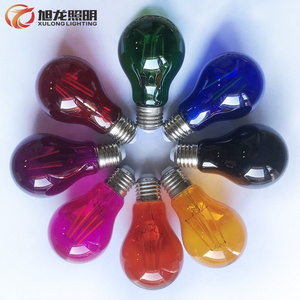 A60 A19 E26 E27 110V 220V 2W 4W 6W 8W LED Filament bulb Transparent color Decorative red blud yellow green light bulb