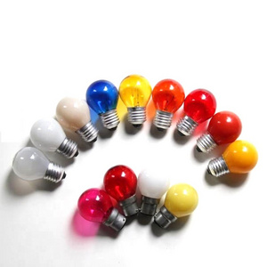 G45 25W 40W glass clear colorful edison incandescence bulb for decoration etc