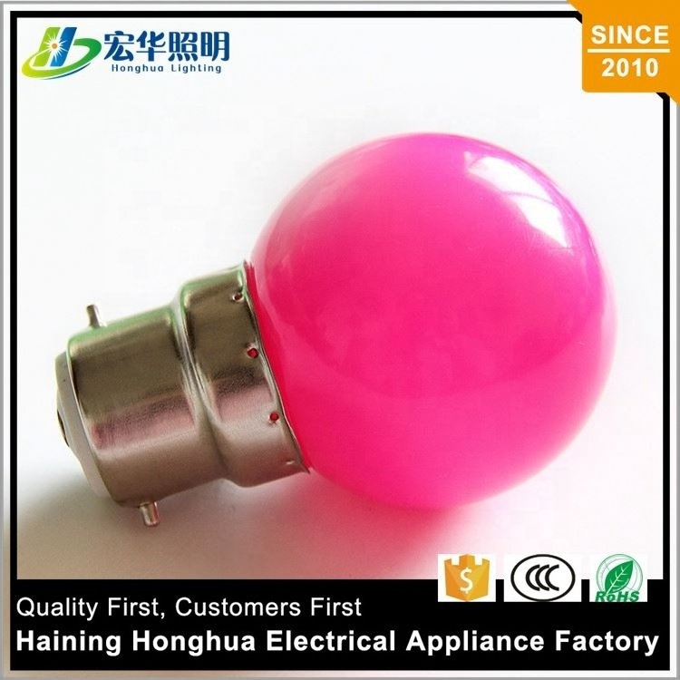 G45 0.5W E27 Base warm white multi color spherical LED bulb