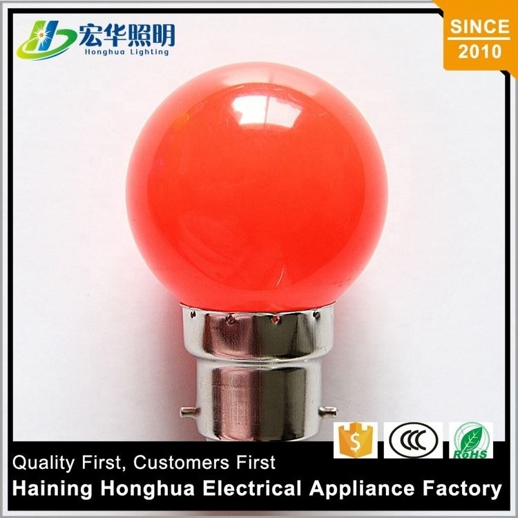 G45 0.5W E27 Base warm white multi color spherical LED bulb