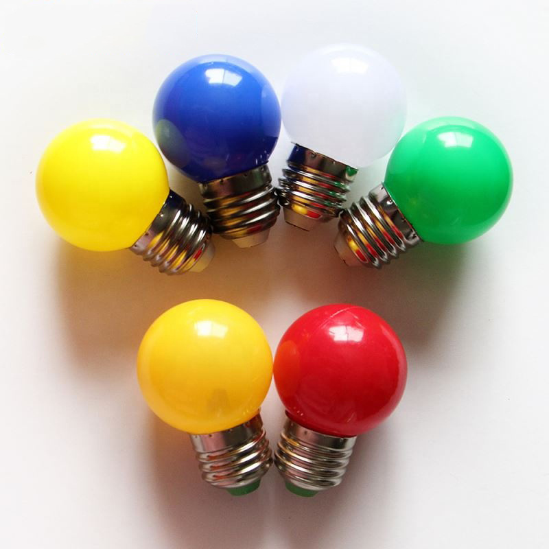 G45 0.5W E27 Base warm white multi color spherical LED bulb