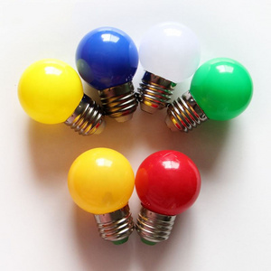 G45 0.5W E27 Base warm white multi color spherical LED bulb