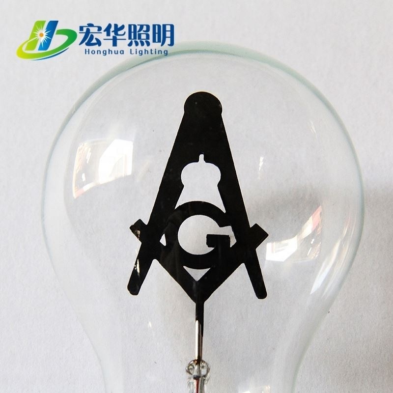 A60 A19 E27 base incandescent masonic Edison style light bulb for pendant light