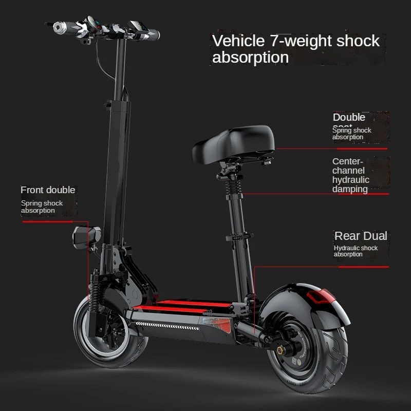 XULUP Q19 Fast Fat Tire Off Road Big Wheel Folding Electric Scooter 500w 10ah Factory OEM Roller Electrique Foldable Electrico