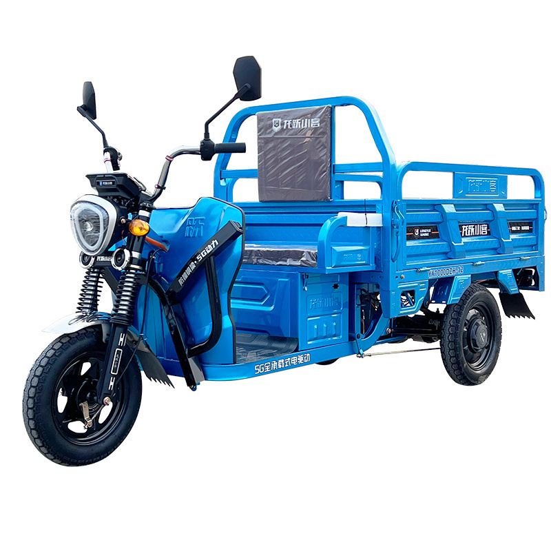 Two Chinese three wheeled electric freight vehicles electric tricycles tuk tuk tricycles delivery tricycles motorcycles