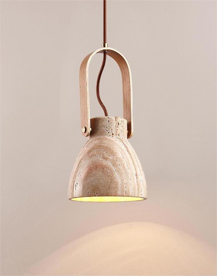 Yellow Cave Stone Pendant lamp for living room diy lighting fixtures pendant lamp guard