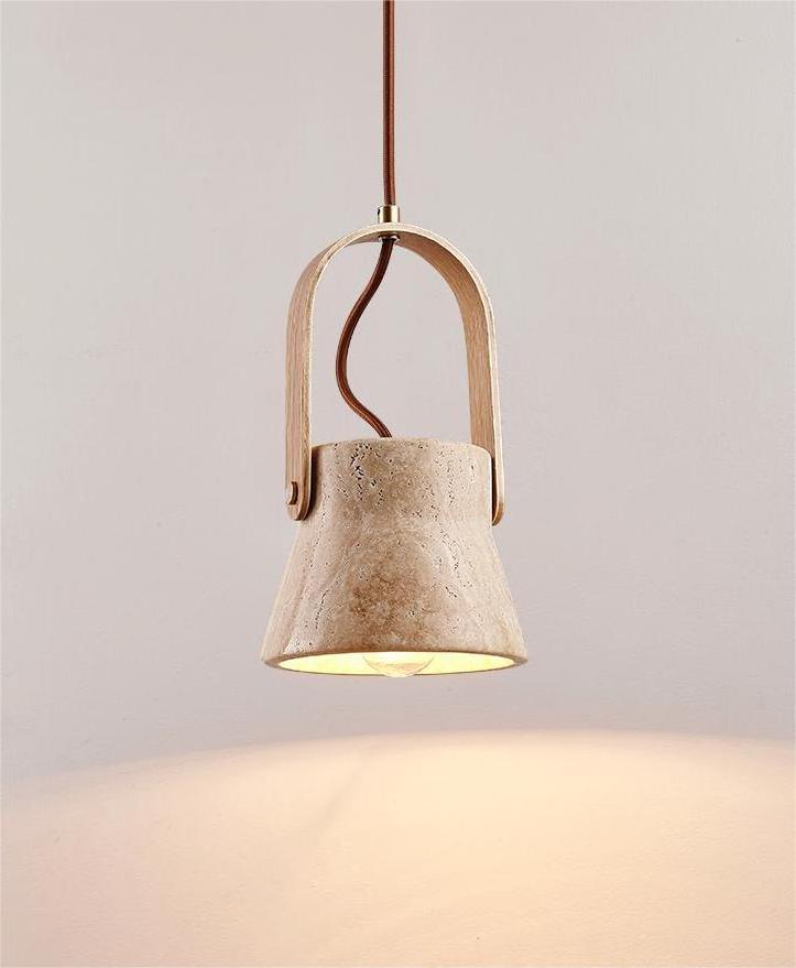 Yellow Cave Stone Pendant lamp for living room diy lighting fixtures pendant lamp guard