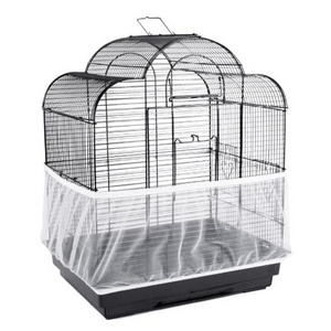 Large Bird Cage Seed Catcher Seeds Guard Skirt Parrot Square Cage Birdcage Nylon Mesh Netting