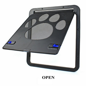 Pet Flap Door with 4 Way Security Lock Flap Door for  Plastic Small Pet Gate Kit Cat Dogs Flap Doors