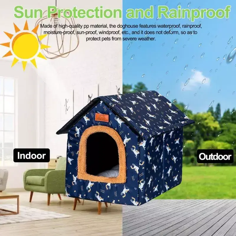 Foldable Pet Dog House Foldable Winter Warm Pet Kennel House For Dog Puppy  Bed Nest Tent