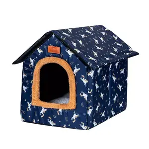 Foldable Pet Dog House Foldable Winter Warm Pet Kennel House For Dog Puppy  Bed Nest Tent