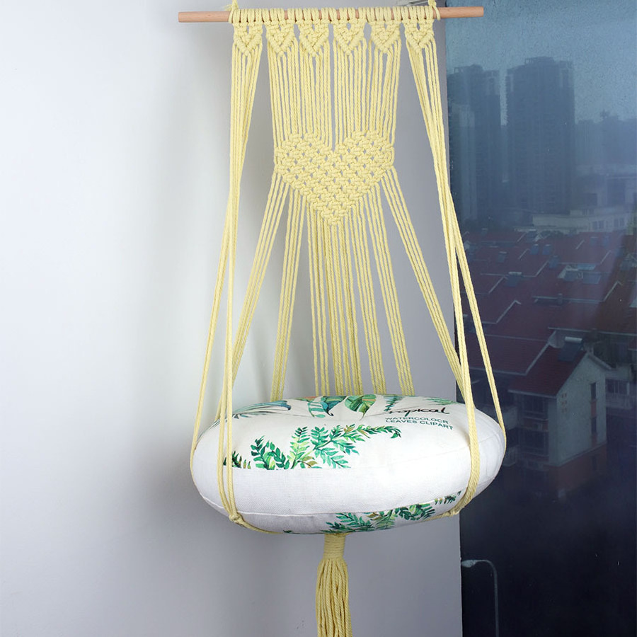 Bohemian Pet Hammock Lace 5 Sizes Hand-woven Hanging Basket Cotton Pet Litter Cat Dog Hammock Line Toy Swing Pet Hammock