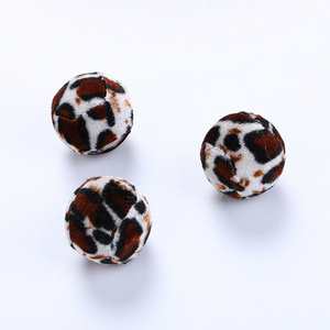 Cat Ball Cat Toys Interactive Plush Leopard Print Fetch Balls Training Dog Pet Funny Bell Ball Cats Kitten Kitty Pet Products