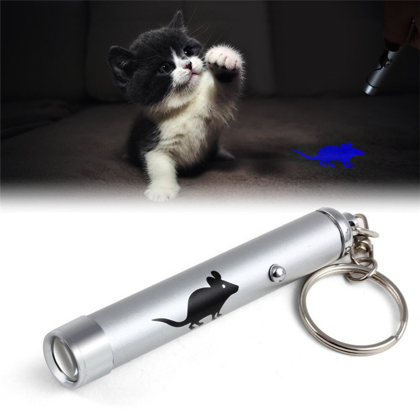 Funny Pet LED Laser Toy Cat Laser Pointer Light Pen Interactive Toy With Bright Animation Mouse Shadow Small Animal Toys