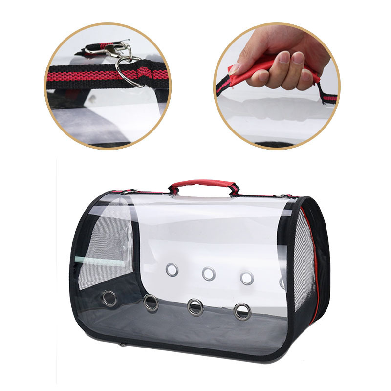 Portable Clear Bird Parrot Transport Cage Breathable Bird Carrier Travel Bag Small Pet Rabbit Guinea Pig Chinchilla Outdoor Bag