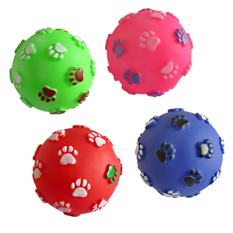 1pcs Diameter 6cm Squeaky Pet Dog for Small Dogs Rubber Chew Puppy Stuff Dogs Toys