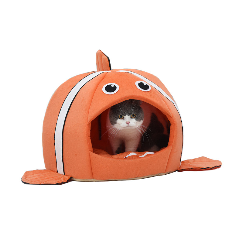 Pet Products Cats Sleeping Bed Cave Hammock For Basket Nest Small Dogs Accessories Townhouses Lovely Fish Kitten Winter Tent