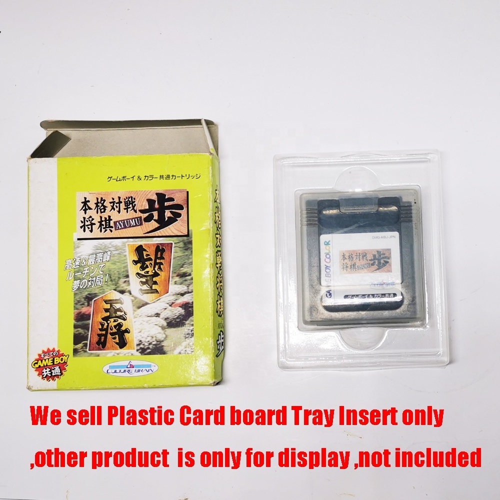 Clear Plastic Game Card Cartridge Cases Boxes Insert Inner Tray Inlay for Gameboy Color GBC game Japan EU version