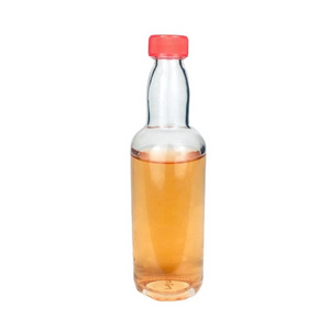 Wholesale 100 ml clear glass sauce bottle for sesame oil with plastic cap