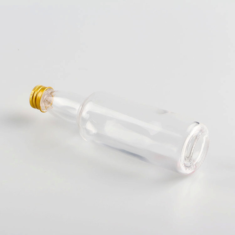 100ml Empty clear glass whisky bottle tequila bottle with screw cap