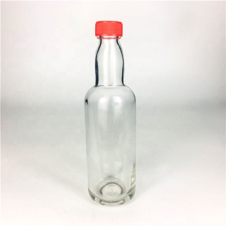 Wholesale 100 ml clear glass sauce bottle for sesame oil with plastic cap