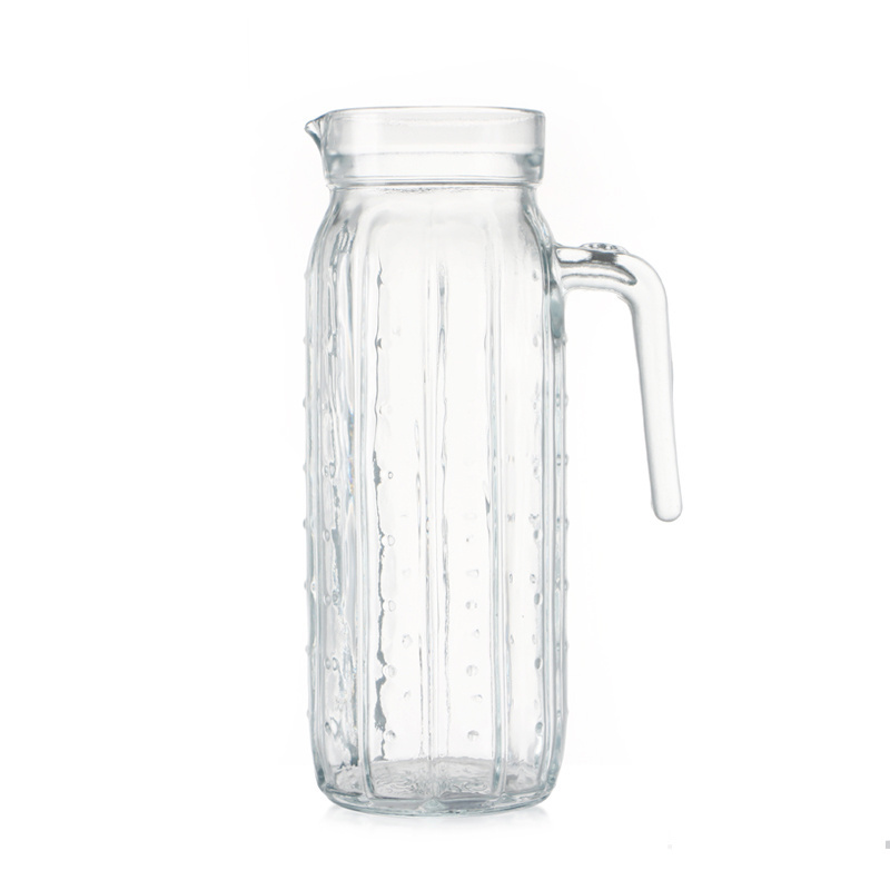 Cactus shaped 900ml clear glass drinking jug for water juice